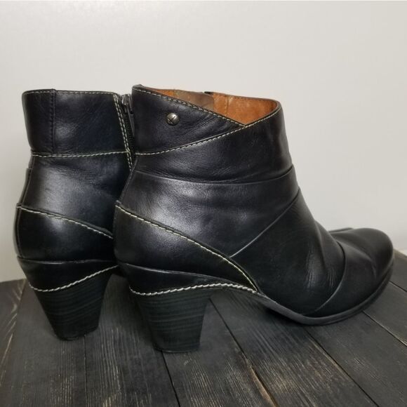 Pikolinos Black Leather Ankle Boots - Picture 3 of 15